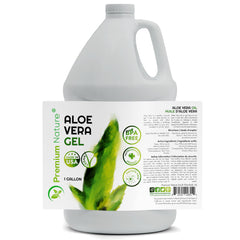 Premium Nature Pure Aloe Vera Gel hair care application adds lightweight conditioning and shine.