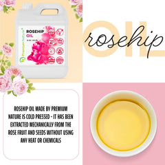 Premium Nature Rosehip Oil applied to hair for natural shine and softness