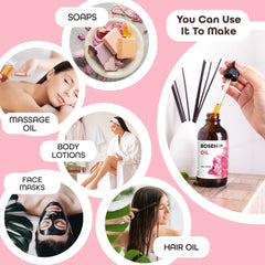 Premium Nature Rosehip Oil enhances natural hair shine