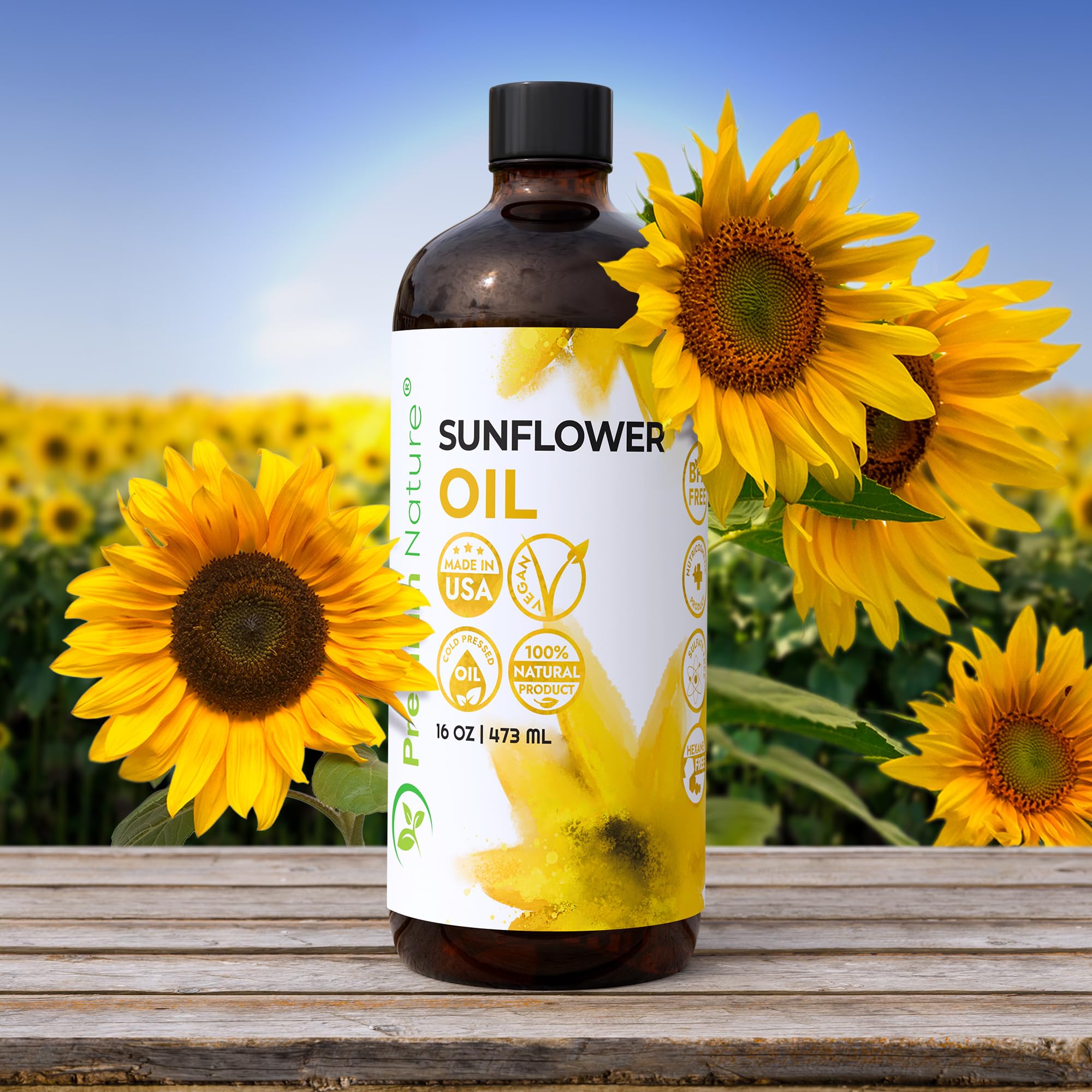 Premium Nature sunflower oil spa massage use for blending and massage oil base