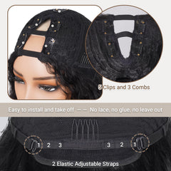Prempo Afro wig cap construction features multiple combs for secure grip