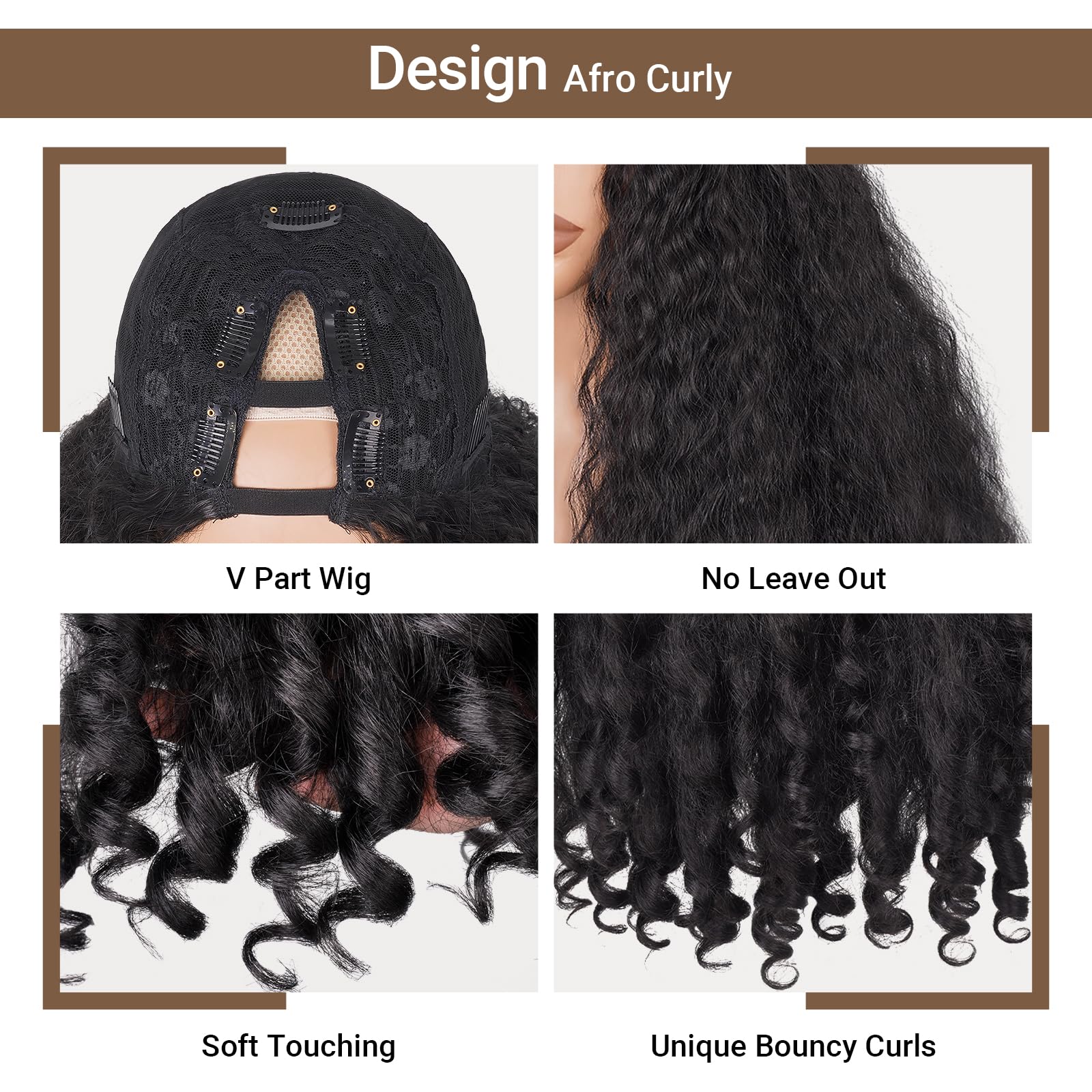 Prempo Afro wig glueless application shows quick, secure fit without adhesives