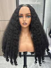 Prempo Afro V Part wig with unique curly end adds bold volume for day-to-night looks