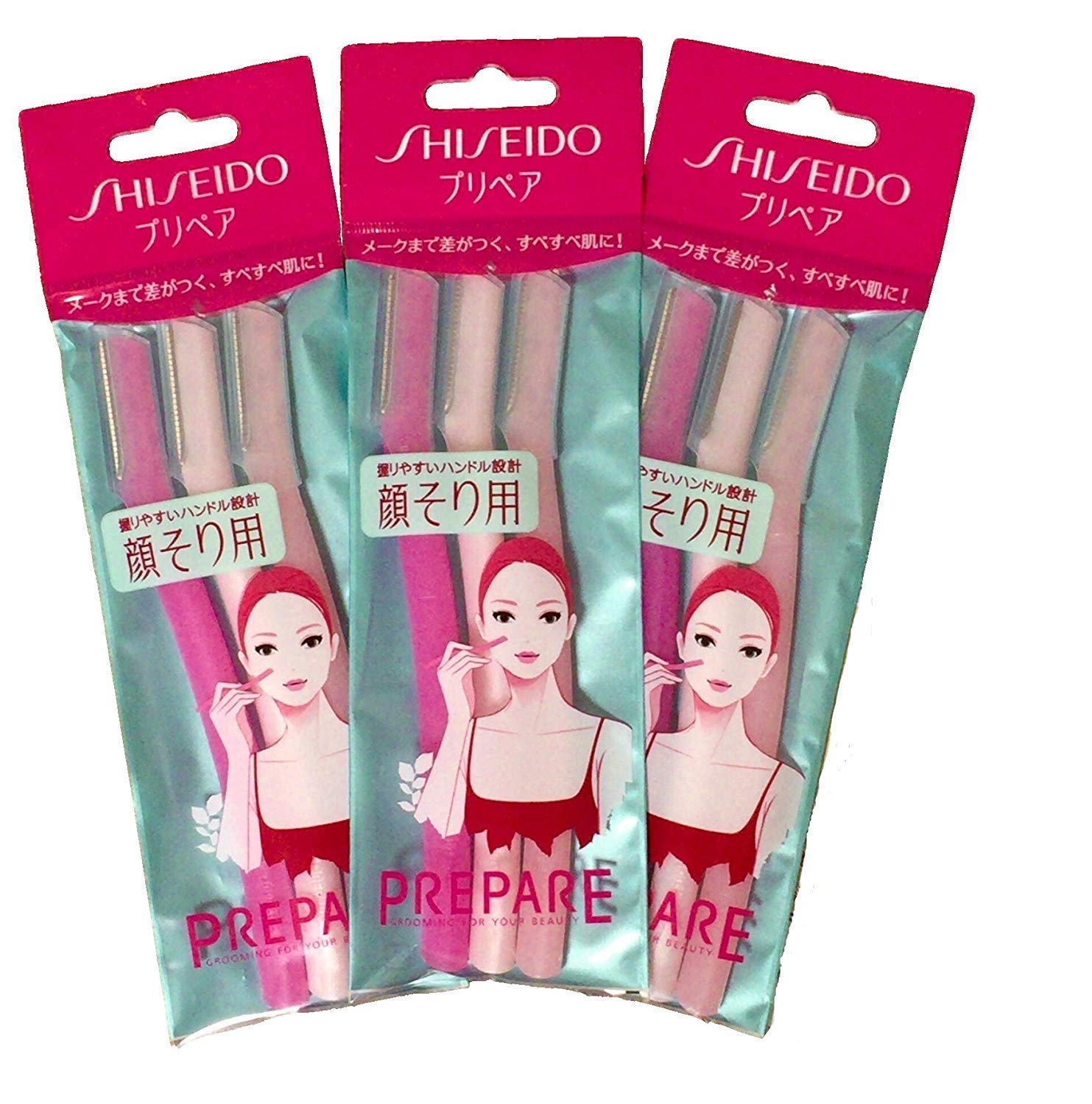 PREPARE FT Shiseido facial razor bundle closeup for precise grooming and smooth makeup prep
