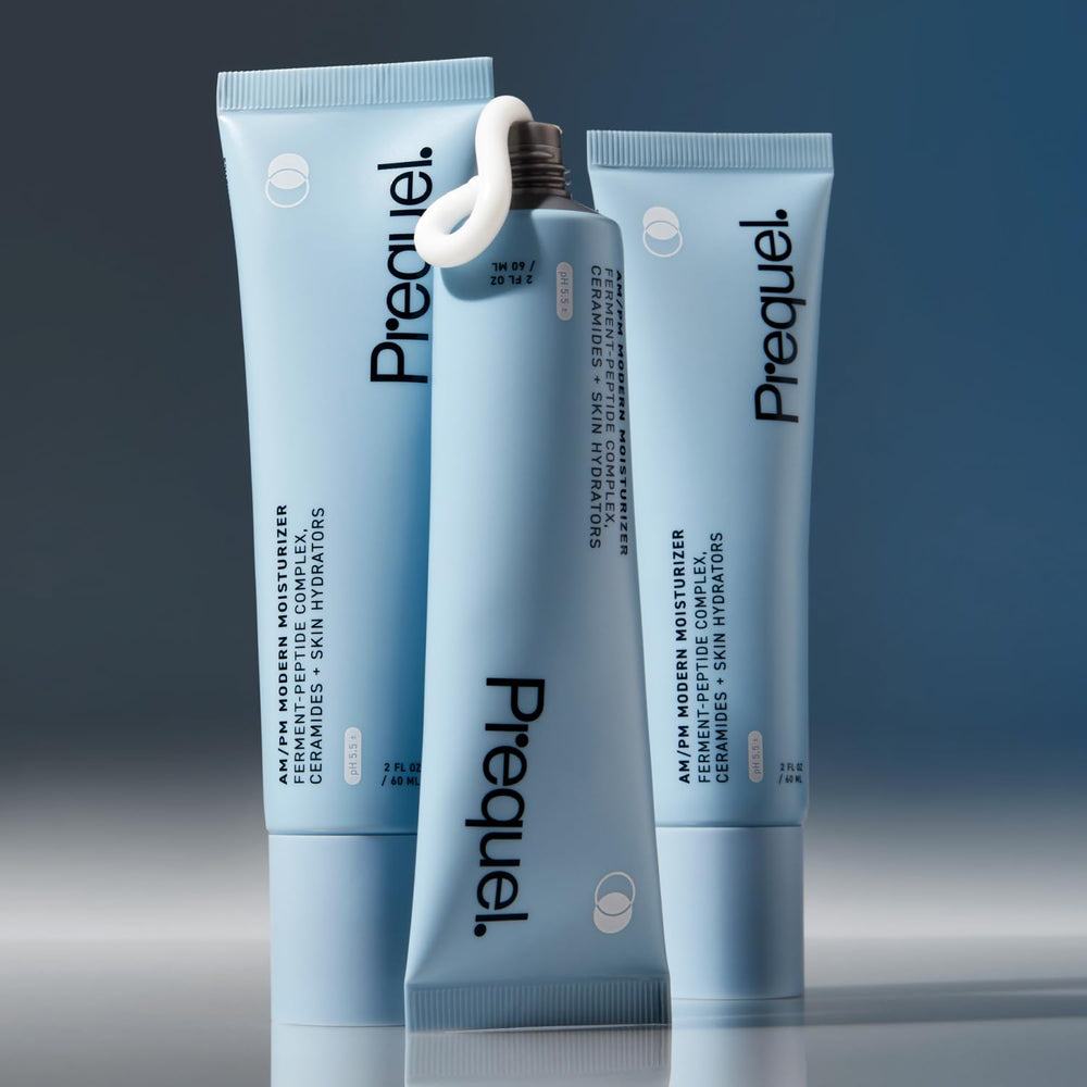 Prequel Skin AM/PM Modern Moisturizer morning and night use suggestion closeup