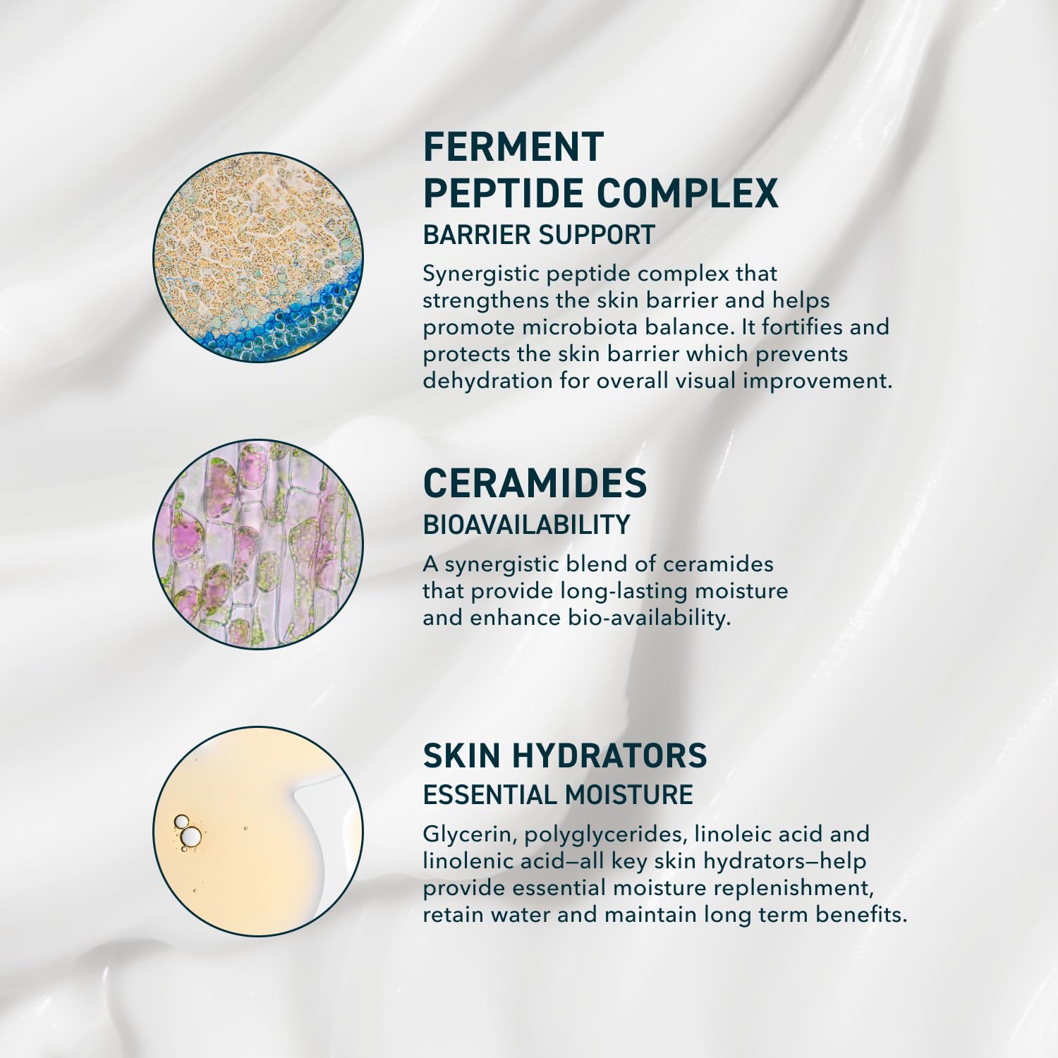 Prequel Skin AM/PM Modern Moisturizer texture shot emphasizing fast absorption