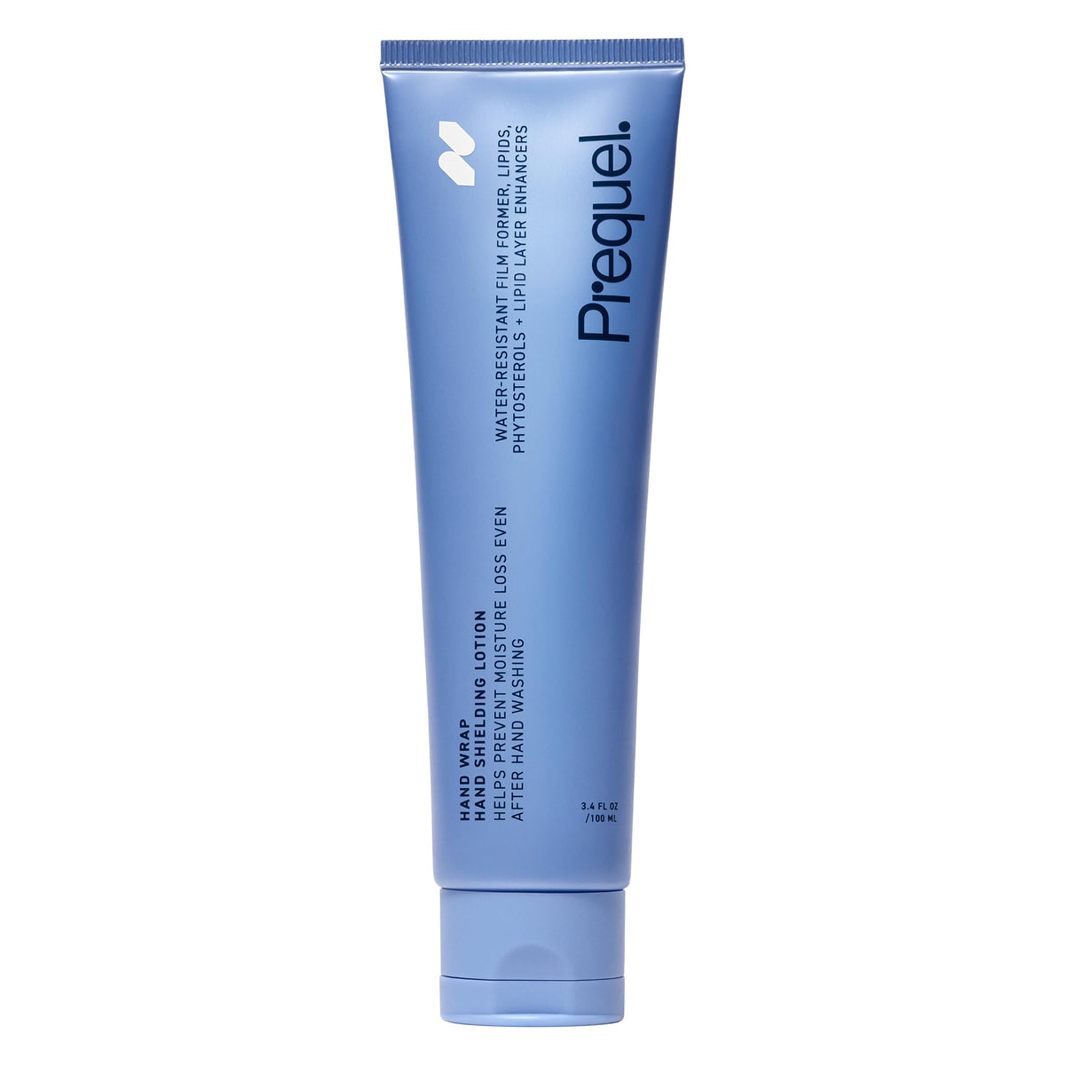 Prequel Skin Hand Wrap application closeup demonstrates fast-absorbing, non-greasy texture.