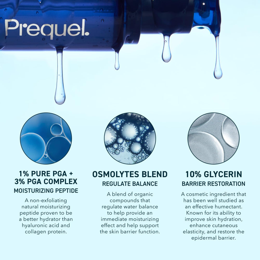 Prequel Skin Multi-Quench texture swirl reveals a smooth, non-greasy finish