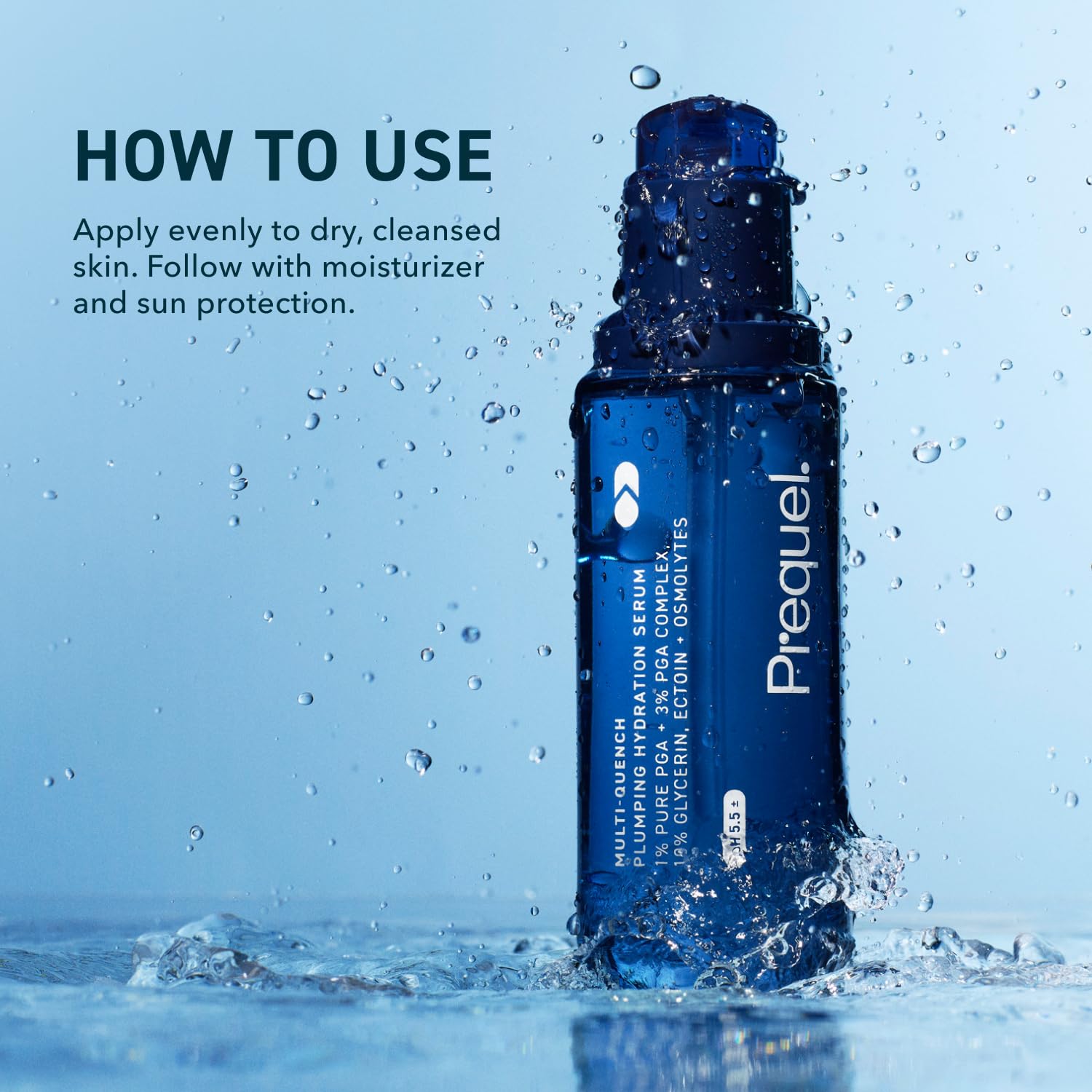 Prequel Skin Multi-Quench 1.7oz travel-size bottle for on-the-go hydration