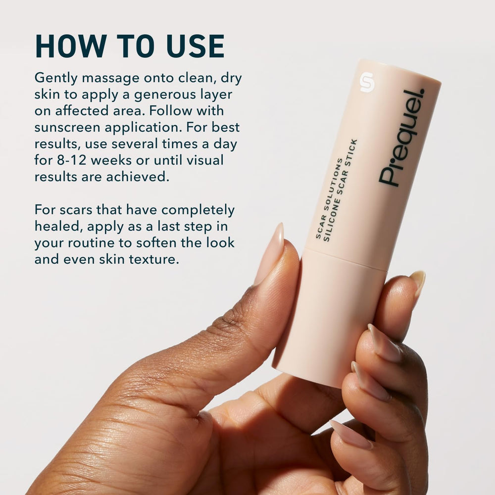 Prequel Skin Scar Solutions fragrance free formulation gentle on sensitive skin.