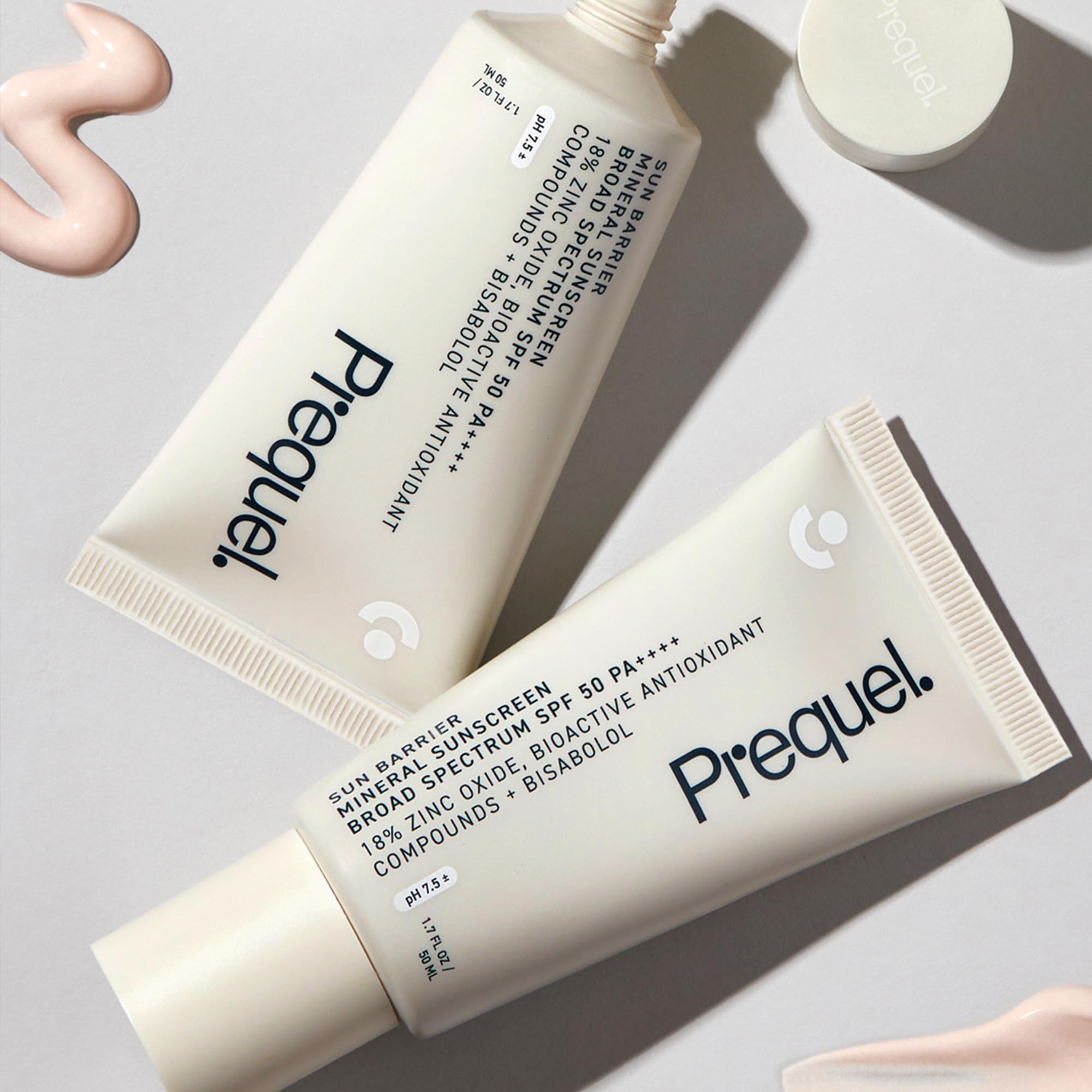 Prequel Skin Sun Barrier ingredients list highlights clean, stabilized formula