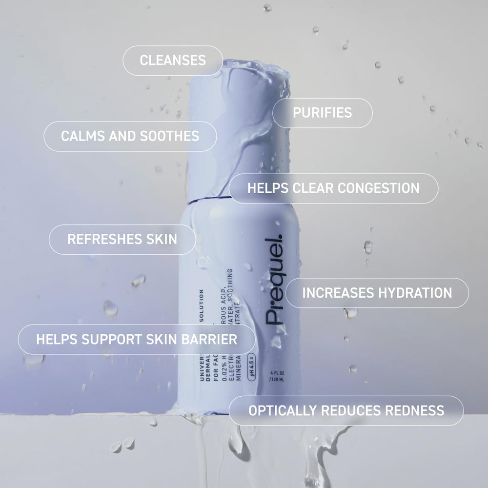Prequel Skin Universal pH-stabilized HOCL keeps care gentle for sensitive skin.