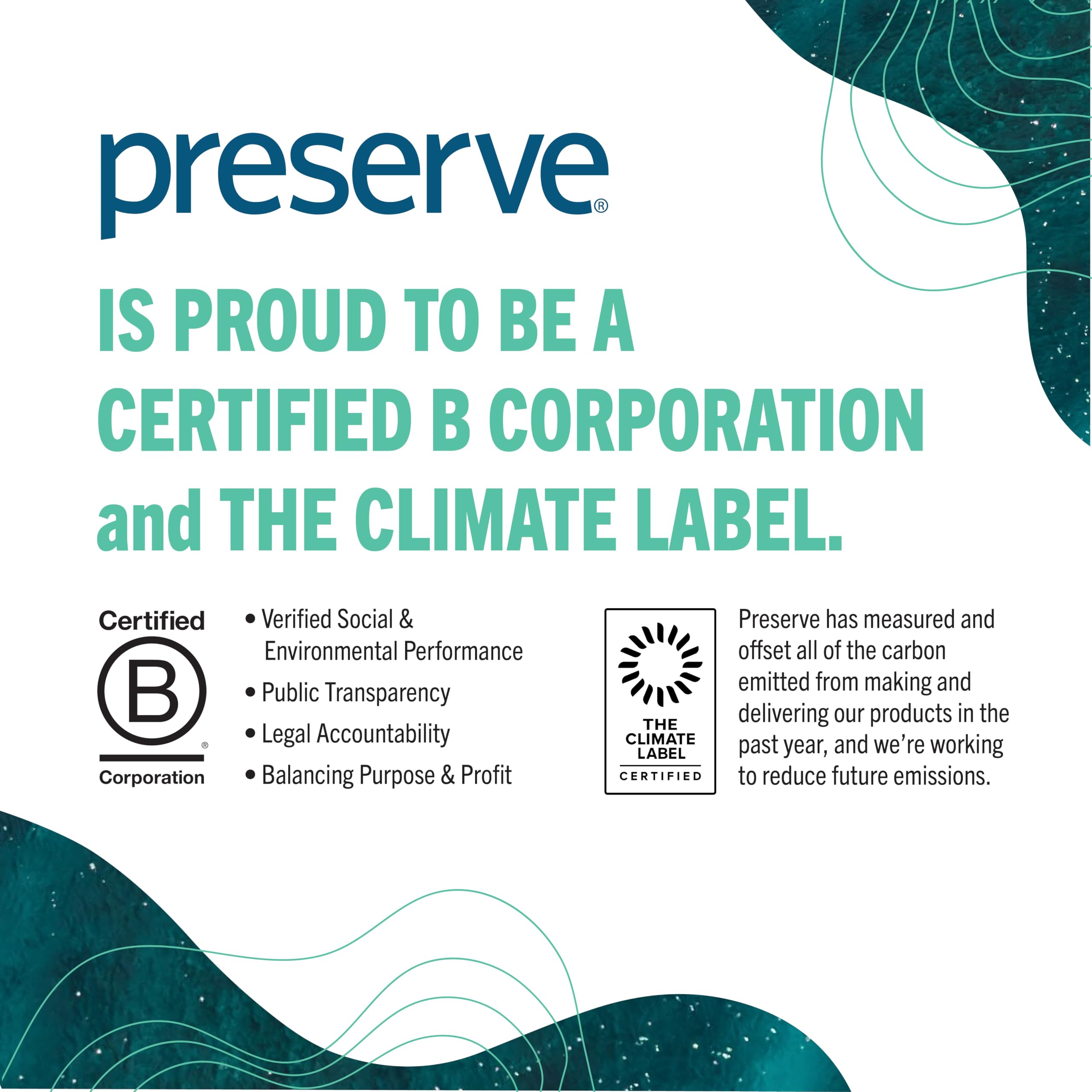 Preserve POPi coral pink packaging and product visuals emphasize sustainability