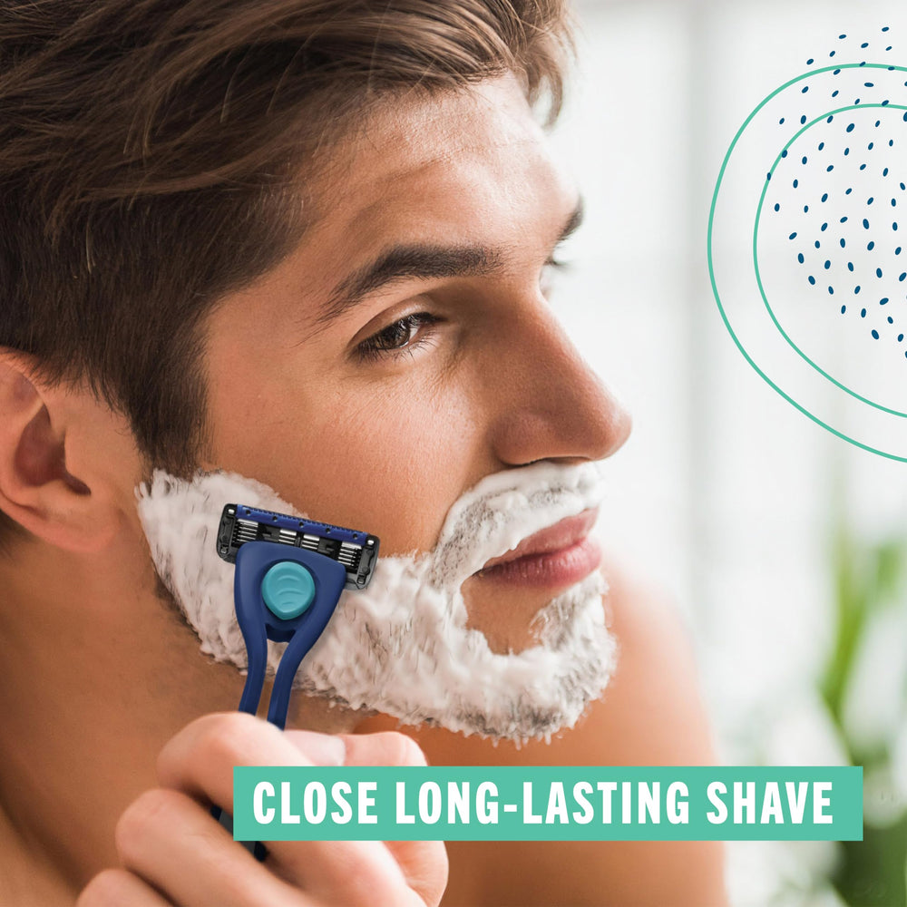 Preserve Shave5 five blades providing precise contouring and close finish.