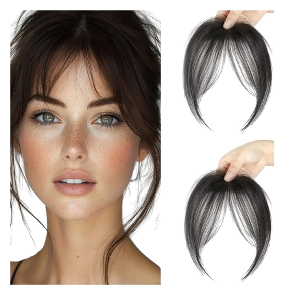 pretelytiti bangs clip-in close-up feathered bangs for natural everyday wear