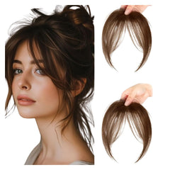 pretelytiti bangs clip-temples natural blend for easy daily wear and secure grip.