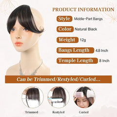 pretelytiti bangs lightweight-12g nearly invisible add-on for natural look.