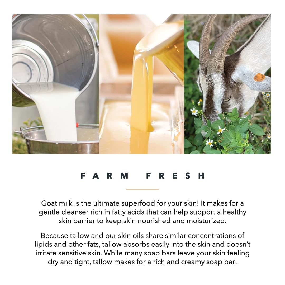 Pretty Farm Girl Pure Tallow + Honey Soap Bar no harsh chemicals.