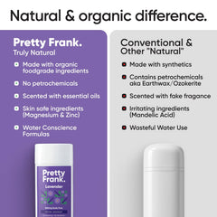 Pretty Frank odor-control with zinc and magnesium for natural freshness.