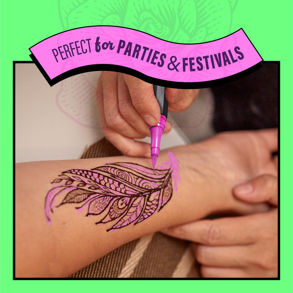 Pretty Me tattoo markers are perfect for parties and cosplay moments you want to stand out.