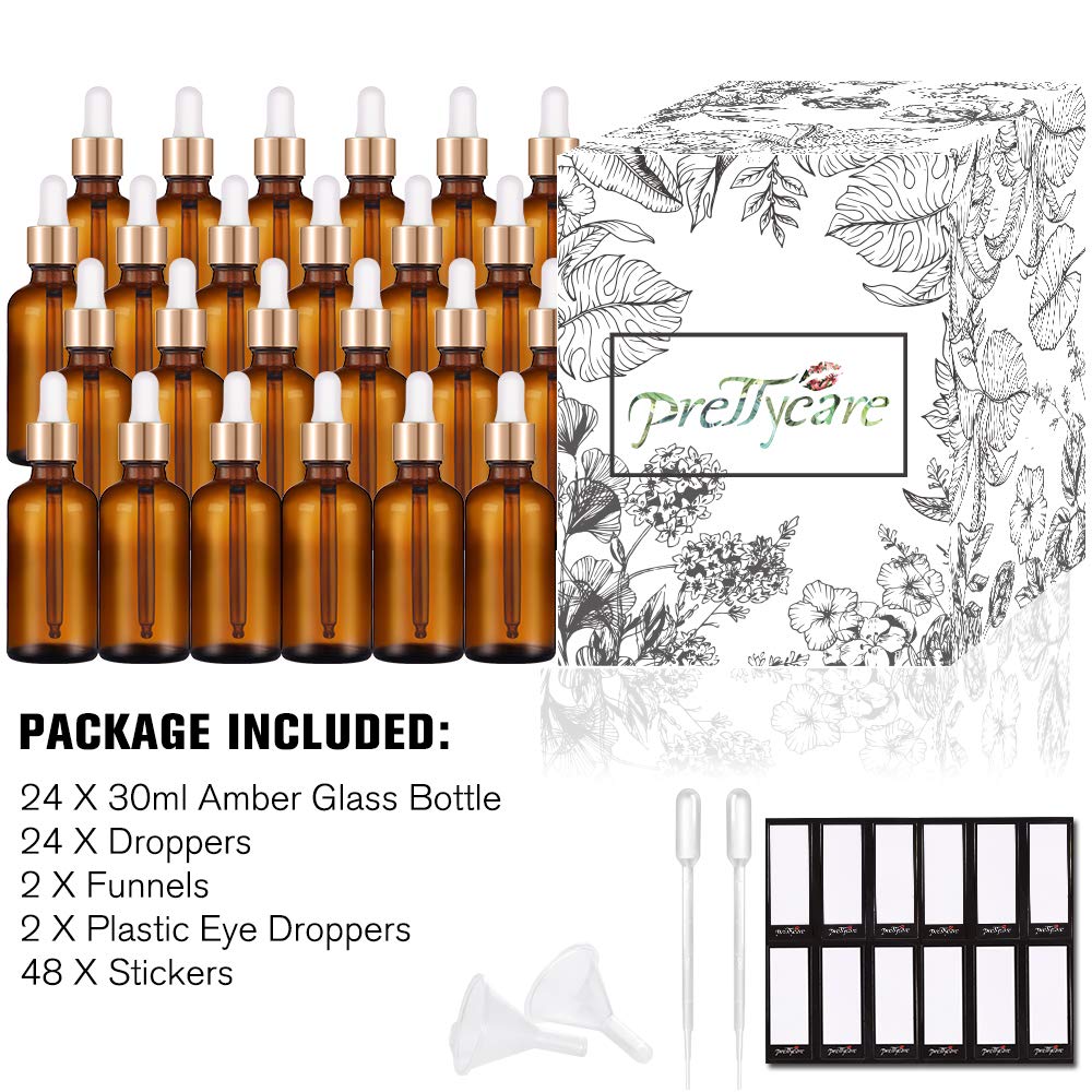 PrettyCare complete oil storage kit for home aromatherapy and tinctures