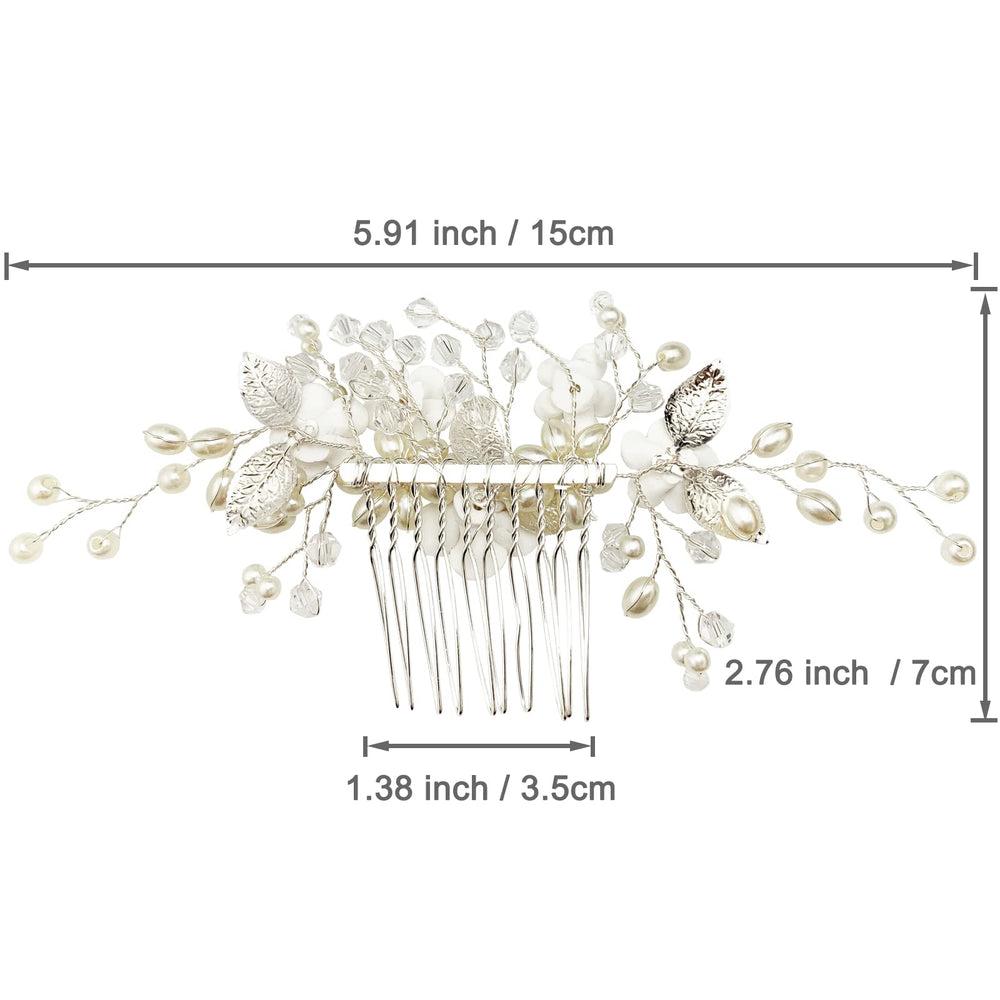 PrettyLife bridesmaid hair vine pin coordinated with bridesmaid gowns and soft updos