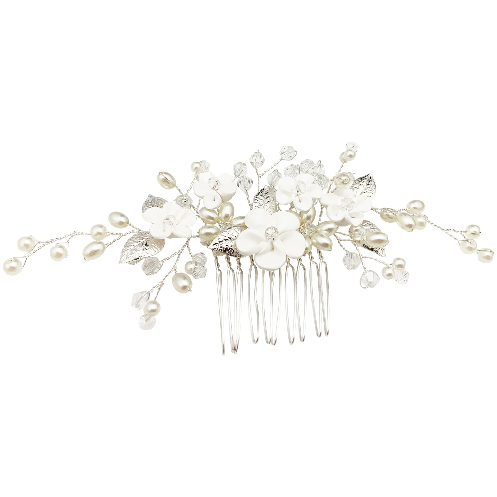 PrettyLife silver wire bridal pin features lightweight design for long lasting wear
