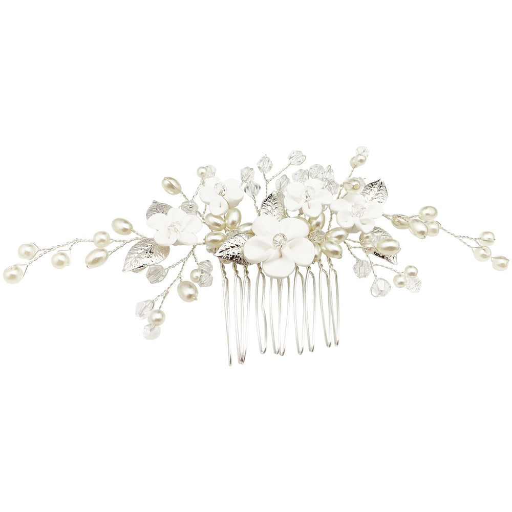 PrettyLife silver wire bridal pin features lightweight design for long lasting wear