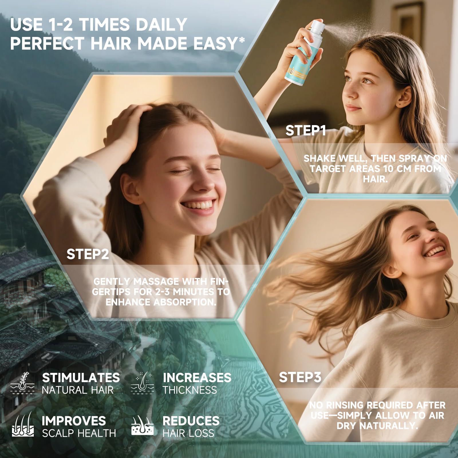 PRFTMK Rice Water glow shot indicating refreshed moisture for dry hair