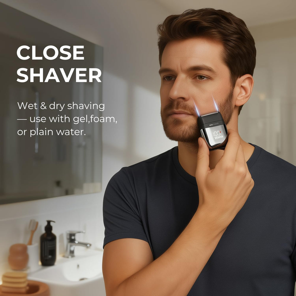 PRITECH travel razor with magnetic dustproof cap protects blades on journeys