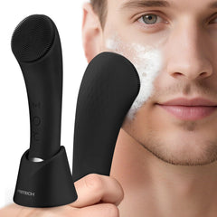 PRITECH facial cleansing brush front view for easy daily cleansing.