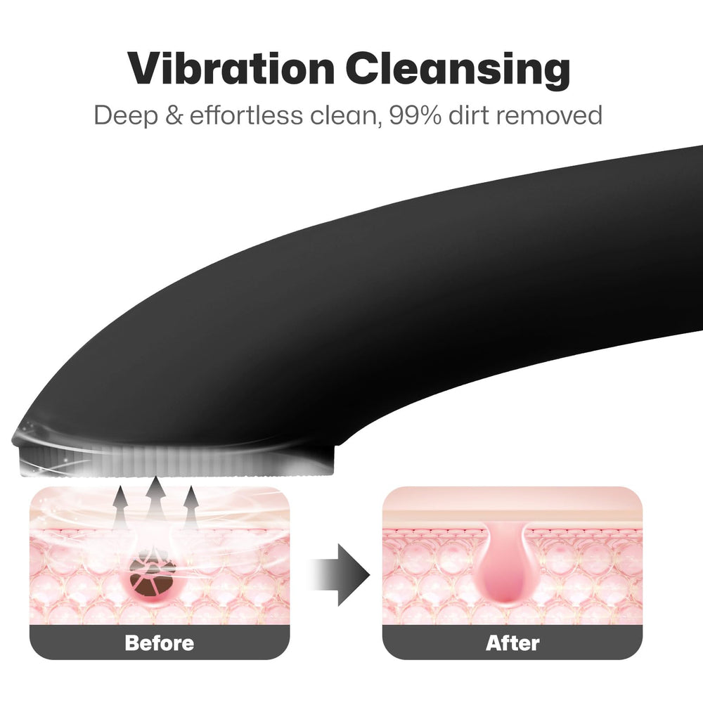 PRITECH silicone bristles close-up for gentle, skin-safe exfoliation.