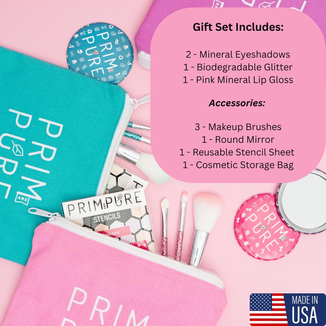 Prim and Pure cosmetic bag with mirror for on-the-go touch-ups