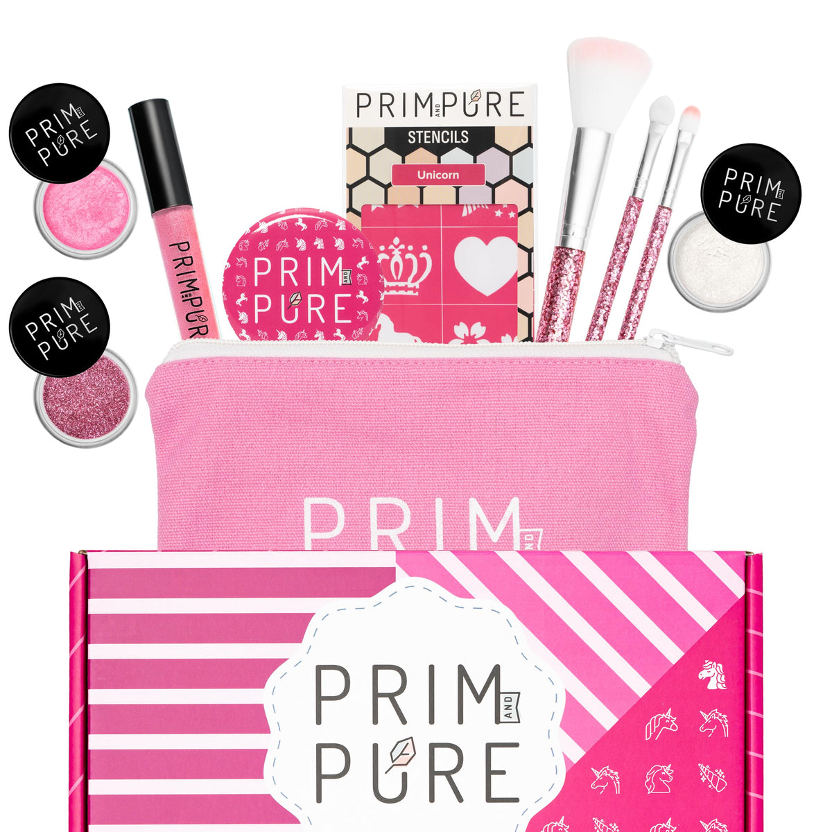 Prim and Pure unicorn stencil kit for creative, kid-friendly makeup play
