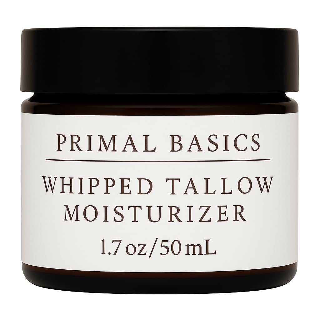 Primal Basics beef tallow vanilla jar delivers rich hydration for daily skin nourishment