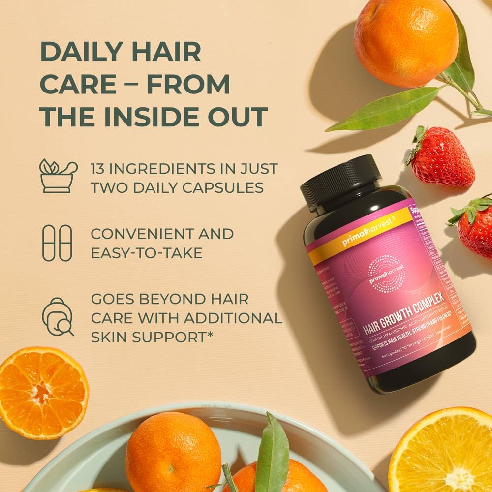 Primal Harvest Hair Growth made-in-USA seal for trusted, tested wellness.