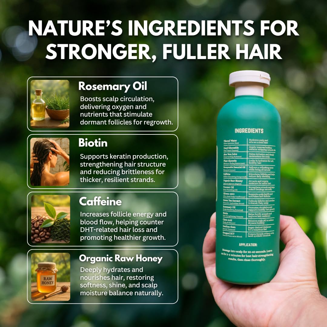 PRIMALS rosemary oil image suggests scalp circulation boost and natural fragrance.
