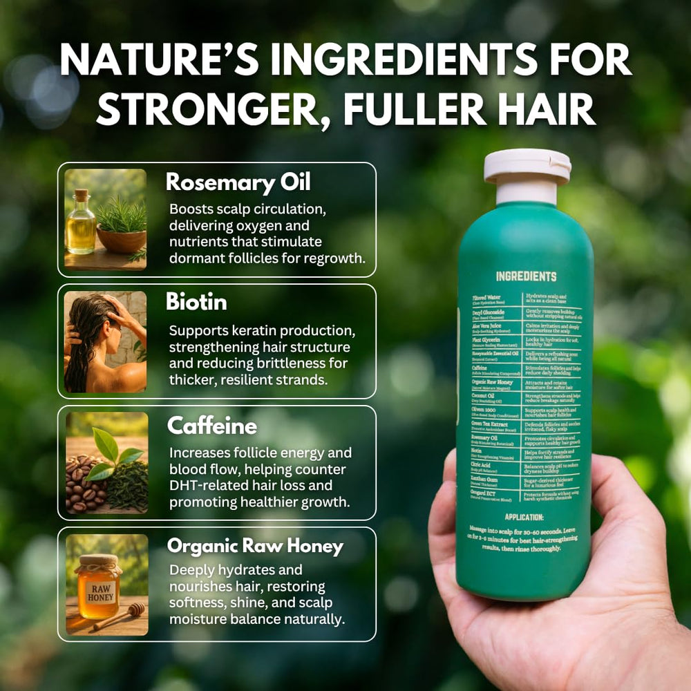 PRIMALS rosemary oil image suggests scalp circulation boost and natural fragrance.