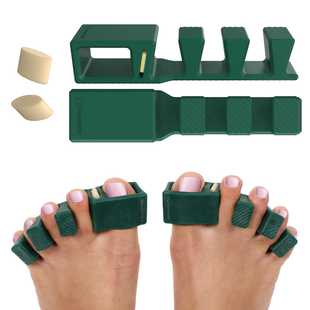 PRIMALSTEP APEX toe separators close-up showing soft silicone texture for comfort and alignment