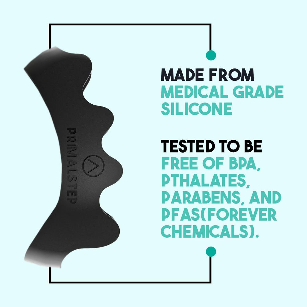 PRIMALSTEP toe separators near bunion areas suggest potential comfort during daily wear.