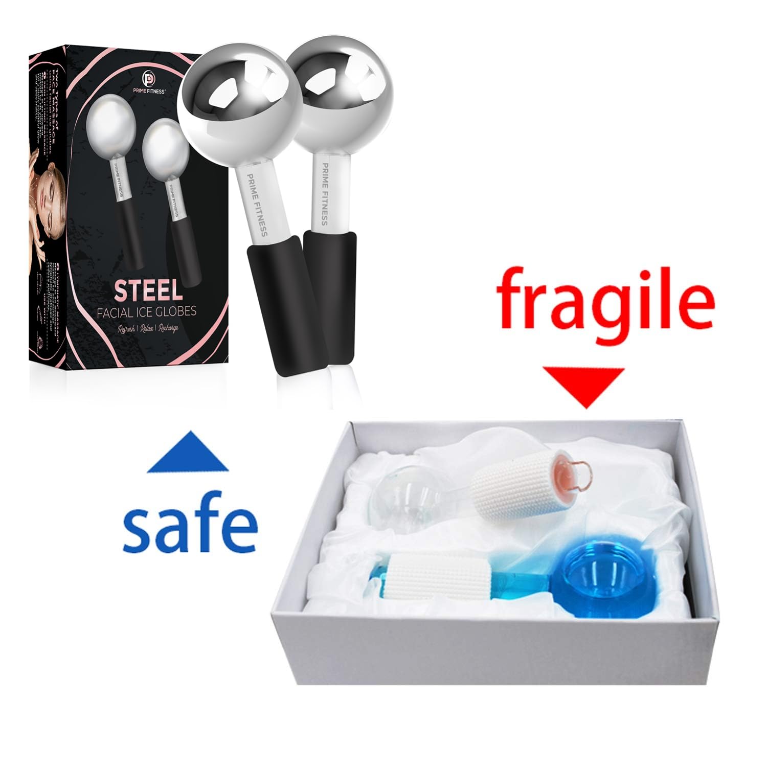 PRIME Fitness elegant gift pouch highlights premium skincare tool.