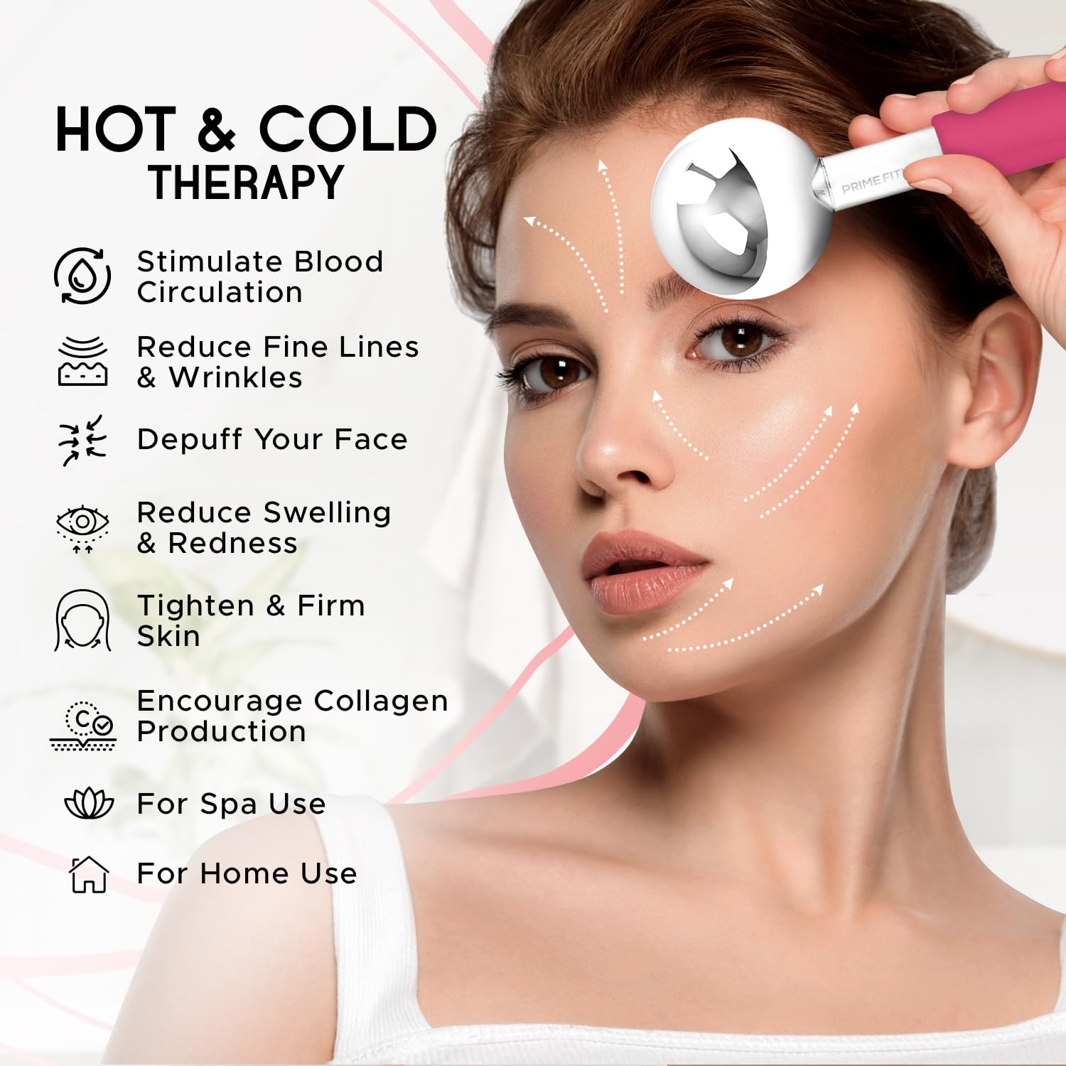 Prime Fitness unbreakable stainless roller stays sturdy during chilly facial massages.