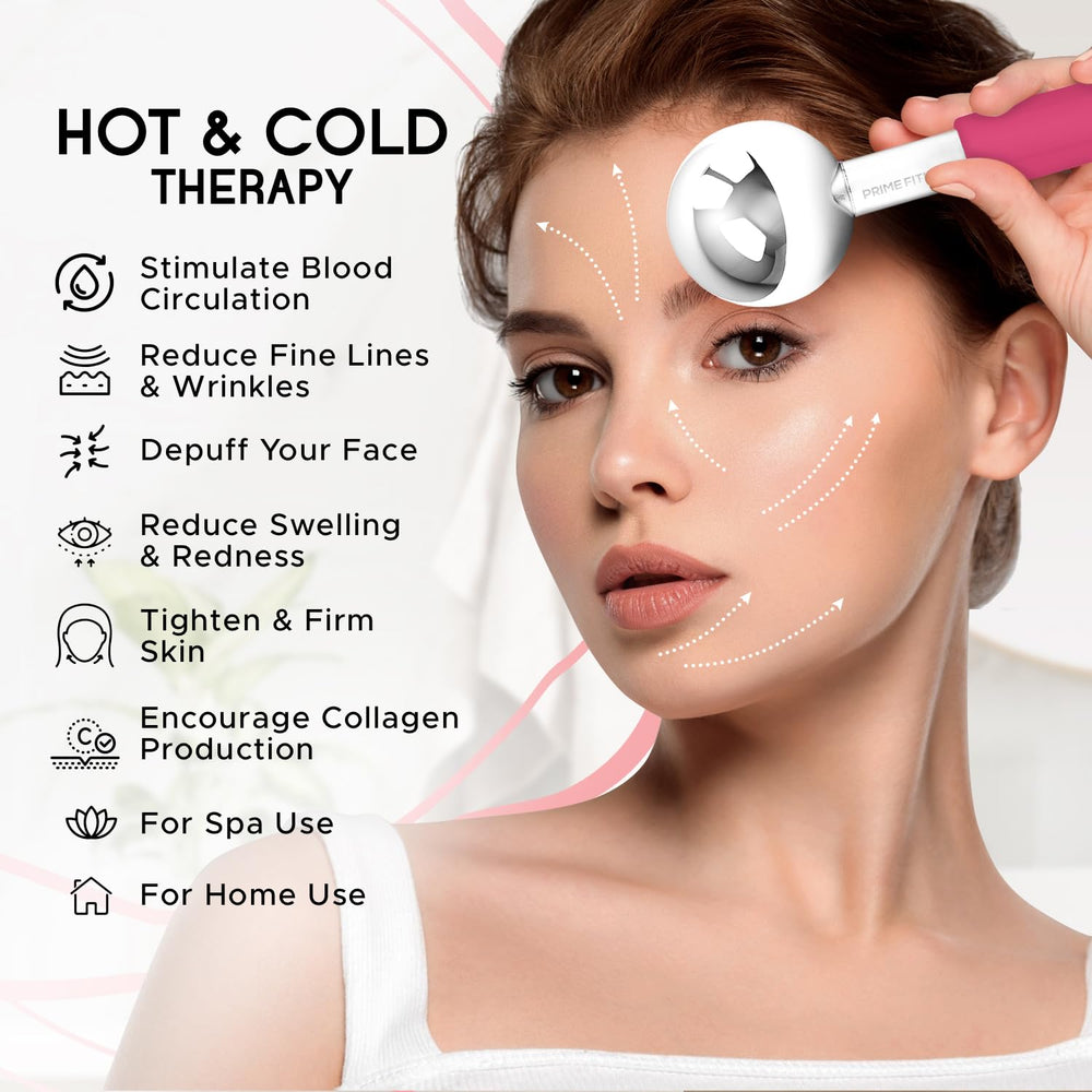 Prime Fitness unbreakable stainless roller stays sturdy during chilly facial massages.