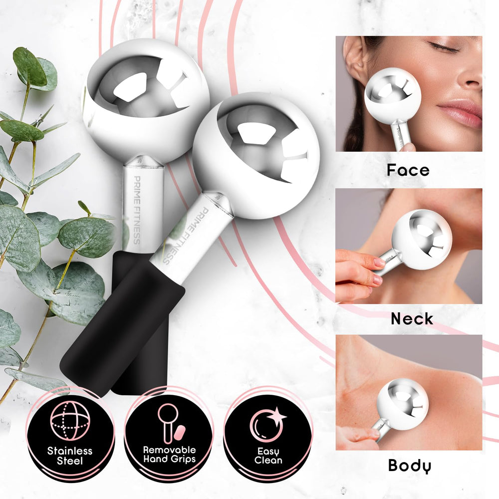 PRIME Fitness unbreakable steel cryo roller design for lasting at-home skincare sessions.