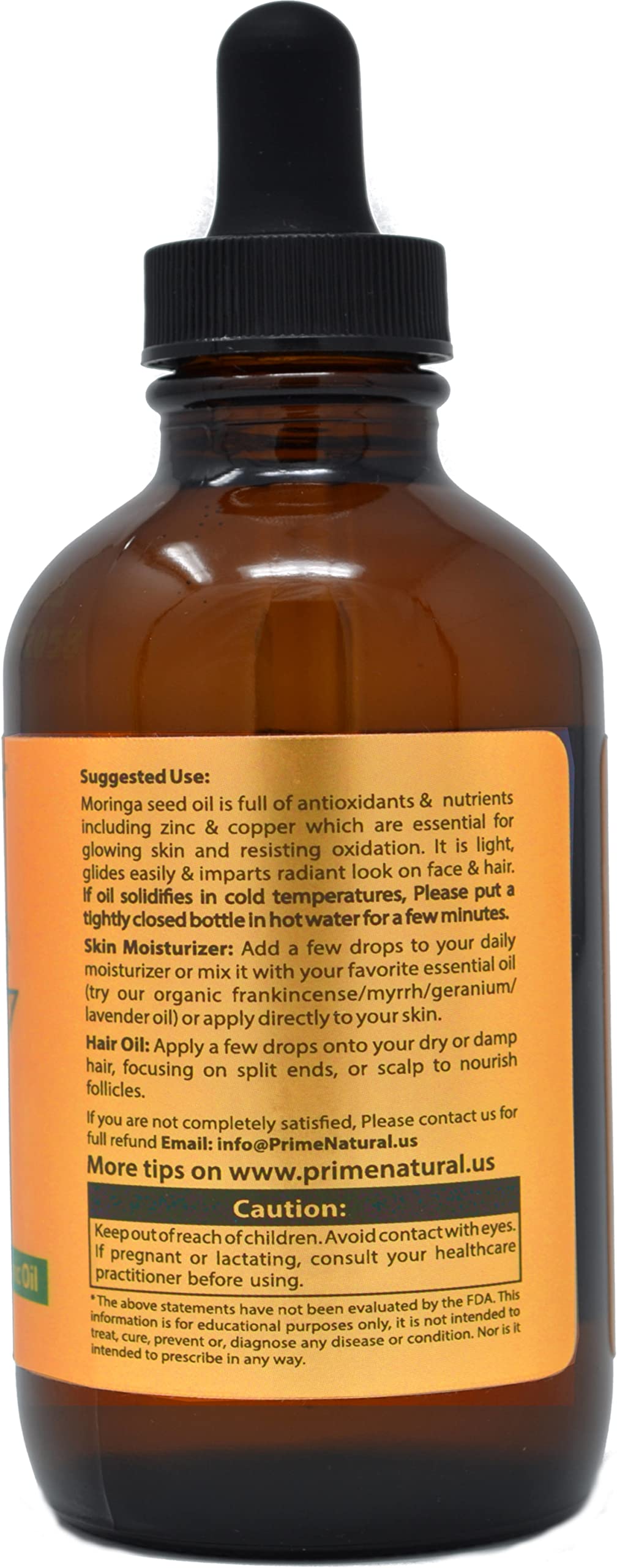 Prime Natural Moringa Oil skin application emphasizing moisturizing barrier