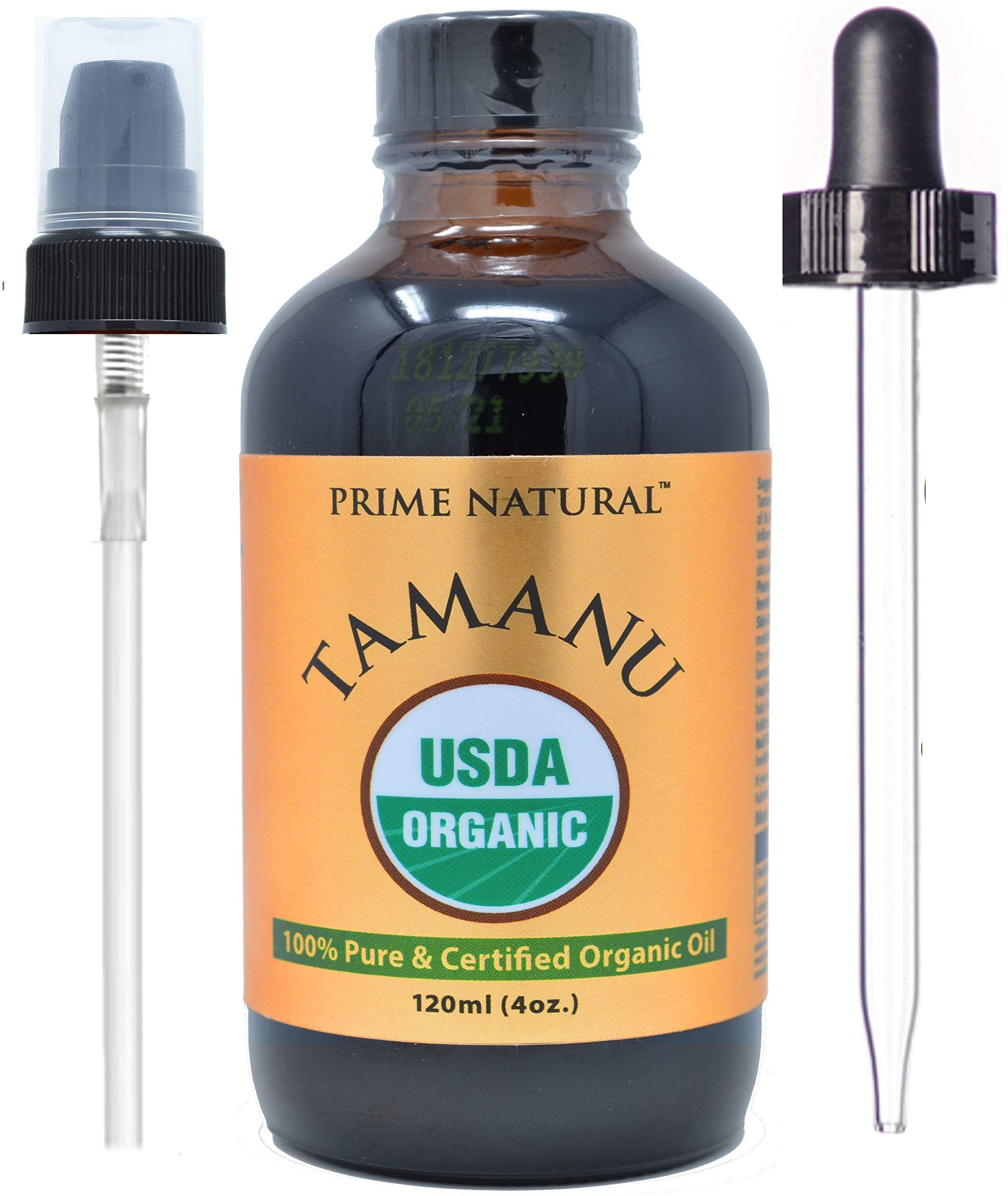 PRIME NATURAL Tamanu Oil bottle with pump for easy, mess-free application