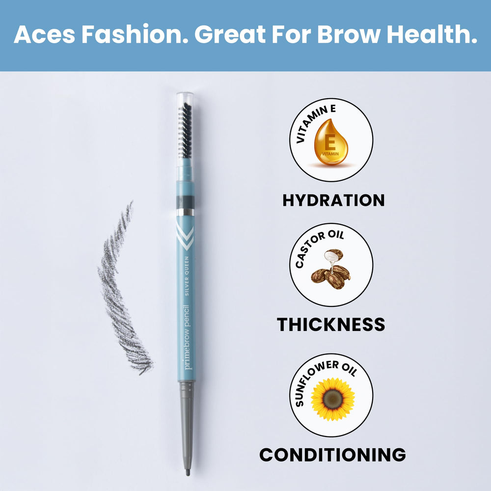 Prime Prometics PrimeBrow Pencil nourishing formula with Vitamin E and Castor Oil
