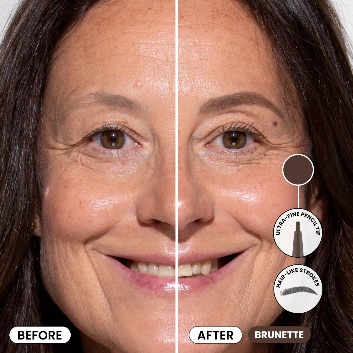 Prime Prometics PrimeBrow Pencil soft-stroke application on sparse brows