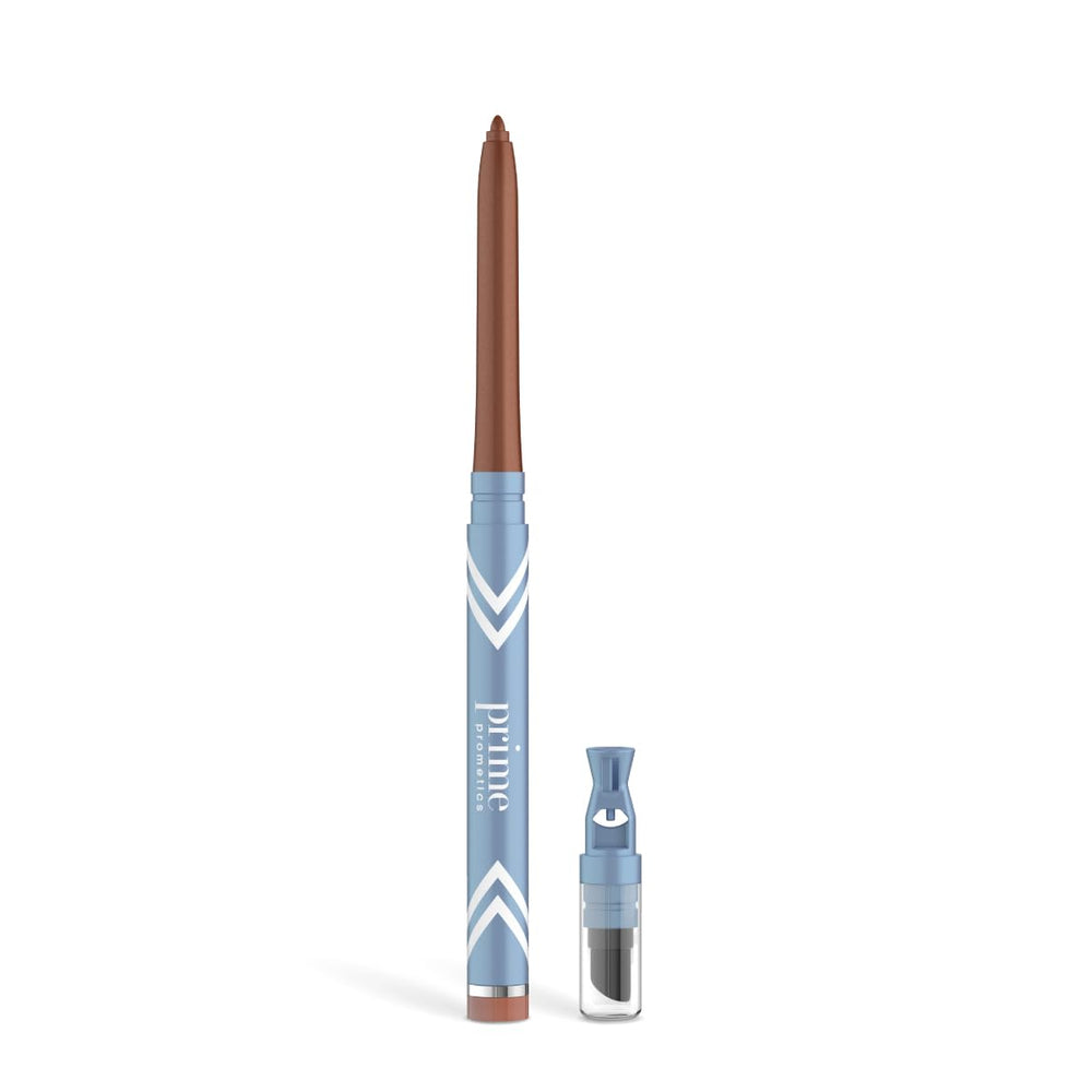 Prime Prometics PrimeEyes Glide Eyeliner copper metallic swatch shows waterproof finish