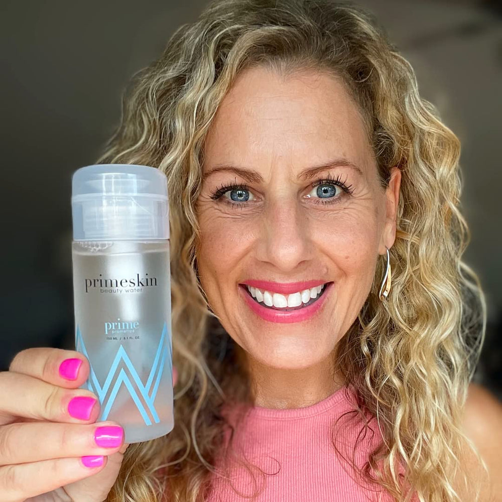 PrimePrometics PrimeSkin Beauty Water supports a relaxed night routine for mature skin